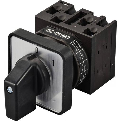TRU COMPONENTS TC-LW40-20 C04/2A48I silový vypínač 20 A 690 V 1 x 45 ° černá, šedá 1 ks
