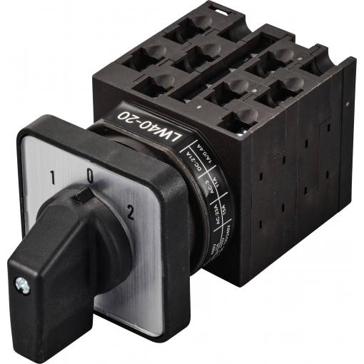 TRU COMPONENTS TC-LW40-20 D404/4A48I silový vypínač 20 A 690 V 2 x 45 ° černá, šedá 1 ks