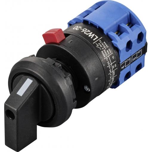 TRU COMPONENTS TC-LW26-20 6C04/2C55I silový vypínač 20 A 690 V 1 x 60 ° černá, šedá 1 ks