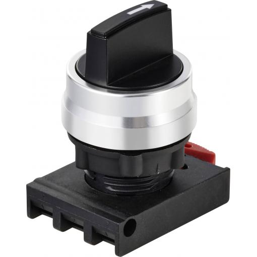 TRU COMPONENTS TC-12835260 ONPOW26BK-X/31 přepínač - čelní prvek otočný přepínač černá 3 x +/- 45 ° 1 ks