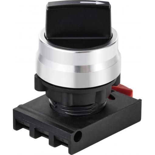 TRU COMPONENTS TC-12835256 ONPOW26BK-X/21 přepínač - čelní prvek otočný přepínač černá 2 x 90 ° 1 ks