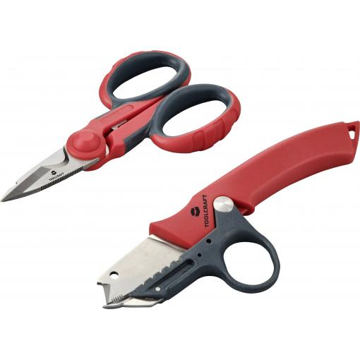 TOOLCRAFT TO-9626415 Sada nůžek a nožů na kabely 139 mm, 170 mm