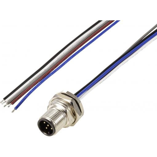 TRU COMPONENTS Vestavná zástrčka pro čidlo/aktuátor, TC-12833192, piny: 5, 0.5 m, 1 ks