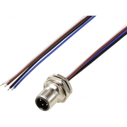 TRU COMPONENTS Vestavná zástrčka pro čidlo/aktuátor, TC-12833072, piny: 4, 0.5 m, 1 ks