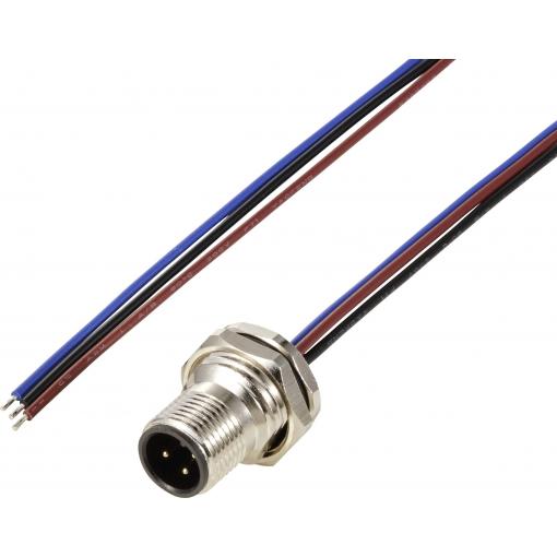 TRU COMPONENTS Vestavná zástrčka pro čidlo/aktuátor, TC-12833060, piny: 3, 0.5 m, 1 ks