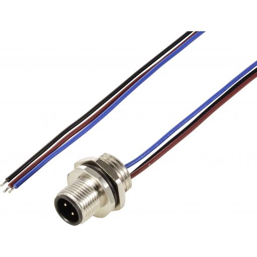 TRU COMPONENTS Vestavná zástrčka pro čidlo/aktuátor, TC-12833204, piny: 3, 0.5 m, 1 ks