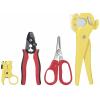 TOOLCRAFT TO-9621810, Nářadí se skelnými vlákny, vč. kabelového nože , vč. odstraňovače kabelového pláště , 0 do 25 mm