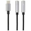 Renkforce USB-C®, audio kabelový adaptér [1x USB-C® zástrčka - 2x 3.5 mm zásuvka] 20 cm