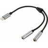 Renkforce USB-C®, audio kabelový adaptér [1x USB-C® zástrčka - 2x 3.5 mm zásuvka] 20 cm