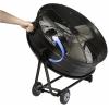 Sygonix podlahový ventilátor 330 W (Ø x v) 745 mm x 776 mm černá natáčecí