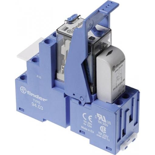 Finder 58.33.9.024.0050 reléový modul, 24 V/DC, 10 A, 3 přepínací kontakty, Tray, 1 ks