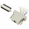 TRU COMPONENTS D-SUB adaptér D-SUB zástrčka 25pólová - RJ45 zásuvka 1 ks