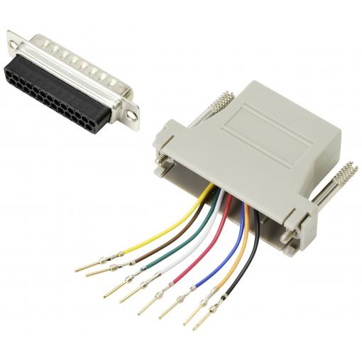 TRU COMPONENTS D-SUB adaptér D-SUB zástrčka 25pólová - RJ45 zásuvka 1 ks