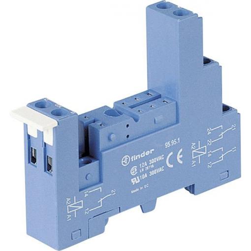 Finder 95.05 patice pro relé Finder řada 40, lokátor řada 44 , Finder 40.52, Finder 40.61, Finder 44.62, (d x š x v) 78.6 x 15.8 x 60.9 mm, Tray, 1 ks