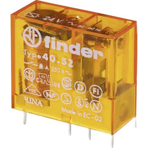 Finder 40.52.8.024.0000, 40.52.8.024.0000-50 relé do DPS, monostabilní, 1 cívka, 400 V/AC, 8 A, 1 ks