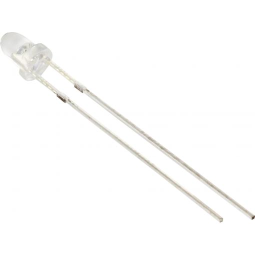 TRU COMPONENTS LED s vývody studená bílá půlkulatý 3 mm 70000 mcd 15 °