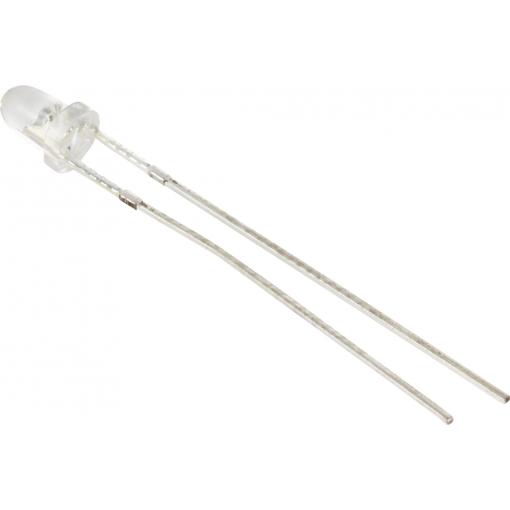 TRU COMPONENTS LED s vývody teplá bílá půlkulatý 3 mm 70000 mcd 15 °