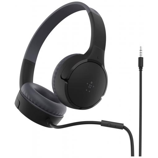Belkin SoundForm Mini Headset otevřená (On Ear) kabelová černá omezení hlasitosti