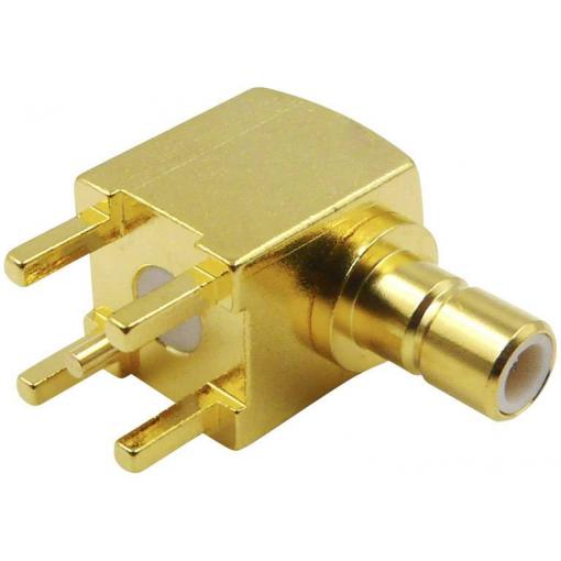 TRU COMPONENTS 5972568 SMB konektor zástrčka, vestavná úhlová 50 Ω 1 ks