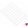 TRU COMPONENTS TC-13030676, TC-WM-115-3.6-N, stahovací pásky, 3.6 mm, 155 mm, přírodní, s křídlovým uzávěrem, chemická odolnost, 100 ks