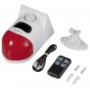 Sygonix mini-alarm bílá, červená s LED, s detektorem pohybu, s dálkovým ovladačem, se solárním panelem, s Wi-Fi 120 dB SY-6515320