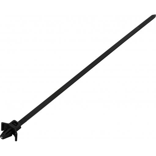 TRU COMPONENTS TC-13030708, TC-WM-200-4.8-UVB-B, stahovací pásky, 4.8 mm, 200 mm, černá, s křídlovým uzávěrem, odolná vůči UV záření, chemická odolnost, 100 ks