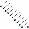 TRU COMPONENTS TC-13030692, TC-WM-100-2.5-UVB-B, stahovací pásky, 2.5 mm, 100 mm, černá, s křídlovým uzávěrem, odolná vůči UV záření, chemická odolnost, 100 ks