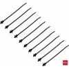 TRU COMPONENTS TC-13030696, TC-WM-115-3.6-UVB-B, stahovací pásky, 3.6 mm, 155 mm, černá, s křídlovým uzávěrem, odolná vůči UV záření, chemická odolnost, 100 ks