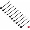 TRU COMPONENTS TC-13030704, TC-WM-130-4.8-UVB-B, stahovací pásky, 4.8 mm, 130 mm, černá, s křídlovým uzávěrem, odolná vůči UV záření, chemická odolnost, 100 ks