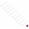 TRU COMPONENTS TC-13030680, TC-WM-100-4.8-N, stahovací pásky, 4.8 mm, 100 mm, přírodní, s křídlovým uzávěrem, chemická odolnost, 100 ks