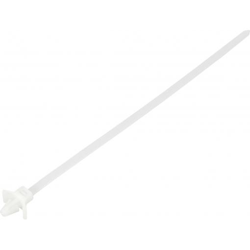 TRU COMPONENTS TC-13030688, TC-WM-200-4.8-N, stahovací pásky, 4.8 mm, 200 mm, přírodní, s křídlovým uzávěrem, chemická odolnost, 100 ks