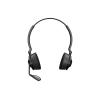 Jabra Engage 55 SE Stereo Link400a MS Headset otevřená (On Ear) DECT, kabelová stereo černá Potlačení hluku Vypnutí zvuku mikrofonu
