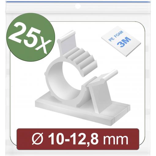 Quadrios 24CA446 úchytka samolepicí 24CA446 Průměr kabelového svazku (rozsah) 10 do 12.8 mm bílá 25 ks