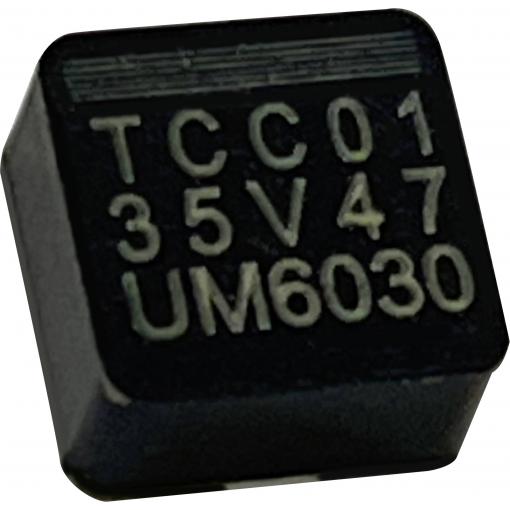 TRU COMPONENTS elektrolytický kondenzátor SMD 0603 47 µF 35 V 20 % (d x š x v) 6.5 x 6.5 x 3.0 mm 1 ks