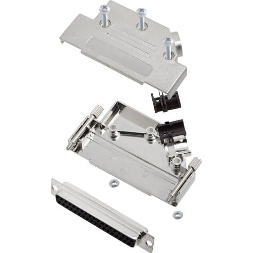 encitech D45PK-M-37-DBS-K 6355-0009-14 sada D-SUB zásuvková lišta 45 ° Pólů: 37 pájecí kalíšek 1 sada