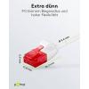 Goobay 71549 RJ45 síťové kabely, propojovací kabely CAT 6 U/UTP 0.15 m bílá flexibilní provedení 1 ks