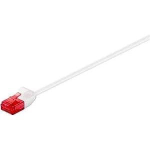 Goobay 71549 RJ45 síťové kabely, propojovací kabely CAT 6 U/UTP 0.15 m bílá flexibilní provedení 1 ks