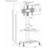 SpeaKa Professional SP-TVC-710 TV kolečkový vozík 81,3 cm (32) - 190,5 cm (75) podlahový stojan, nastavitelná výška, nakláněcí, odkládací místo na notebook