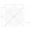 TRU COMPONENTS větrací mřížka 1 ks (š x v) 120 mm x 120 mm ocel