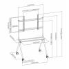 SpeaKa Professional SP-TVC-1100 TV kolečkový vozík 127,0 cm (50) - 218,4 cm (86”) podlahový stojan, nastavitelná výška