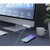 Renkforce RF-6690354 USB Hub 3 + 1 port USB-A, USB-C® USB 3.1 Gen1 5 GBit/s s hliníkovým krytem stříbrná RF-ACHB-350