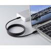 Renkforce USB kabel USB 2.0 USB-C ® zástrčka, USB-C ® zástrčka 1.00 m černá S magnetickým vinutím, látkový potah RF-6437920