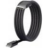 Renkforce USB kabel USB 2.0 USB-C ® zástrčka, USB-A zástrčka 1.00 m černá S magnetickým vinutím, látkový potah RF-6437924