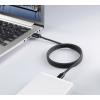 Renkforce USB kabel USB 2.0 USB-C ® zástrčka, USB-A zástrčka 1.00 m černá S magnetickým vinutím, látkový potah RF-6437924