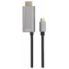 SpeaKa Professional USB-C® / HDMI kabelový adaptér USB-C ® zástrčka, Zástrčka HDMI-A, USB-C ® zásuvka 1.00 m černá SP-12875852 4K UHD, s nabíjecí zásuvkou ,