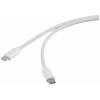 Renkforce USB kabel USB 2.0 USB-C ® zástrčka, USB-C ® zástrčka 1.00 m bílá S magnetickým vinutím, látkový potah RF-6437918