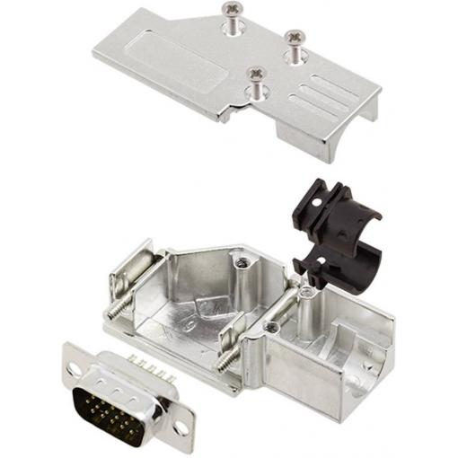 encitech DCMR-FK-09-HDP15-K 6355-0066-01 sada D-SUB kolíkové lišty 90 ° Pólů: 15 pájecí kalíšek 1 sada