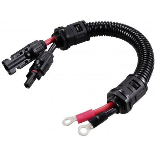 Solární zástrčka pro kabelové očko M6, délka kabelu 250 mm TC-12195640 černá, červená TRU COMPONENTS Množství: 1 ks
