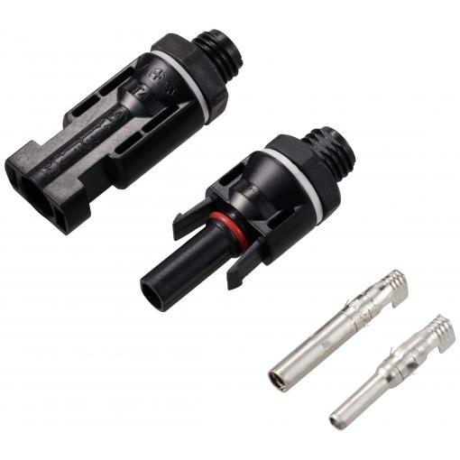1 pár solárních konektorů/zásuvky pro 4/6 mm solární kabely TC-12195632 černá TRU COMPONENTS Množství: 2 ks