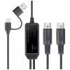 Renkforce RF-6439636 USB, MIDI adaptér [2x DIN zástrčka 5pol. - 1x USB-C®, USB A] černá 2 m